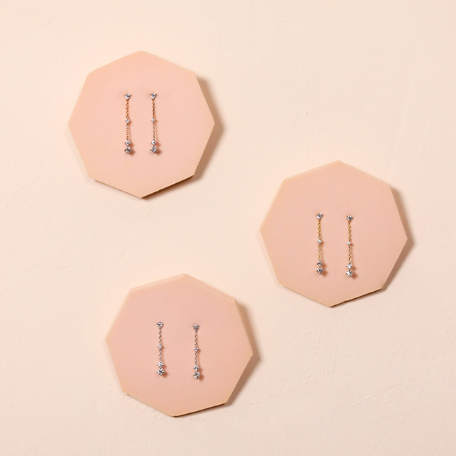 Diamond drop earrings